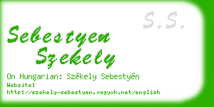 sebestyen szekely business card